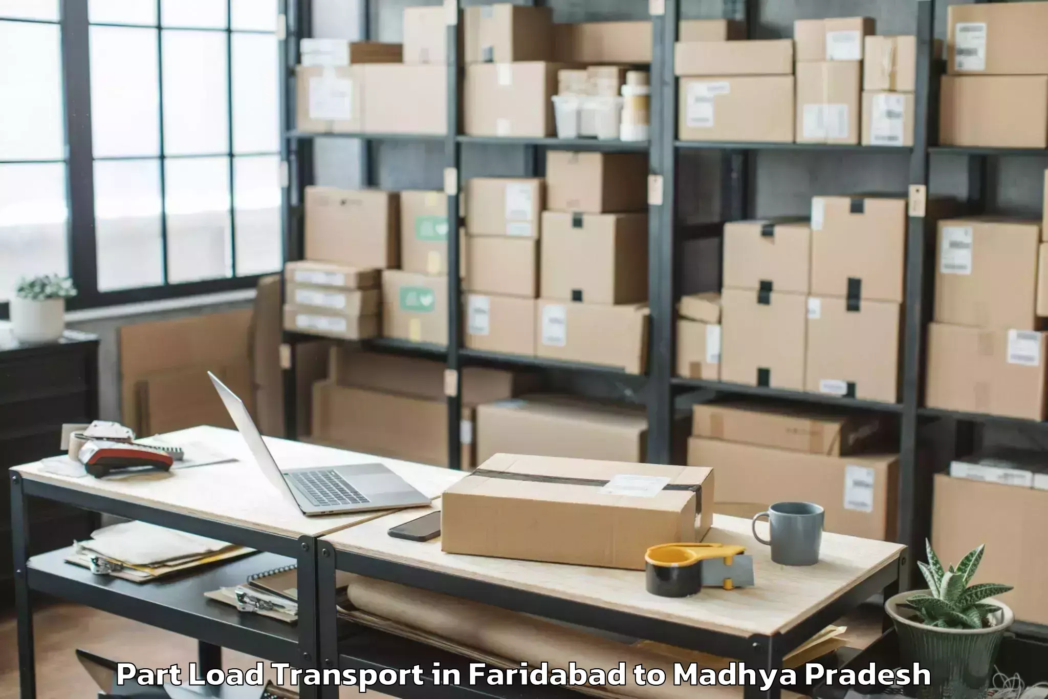 Get Faridabad to Guna Part Load Transport